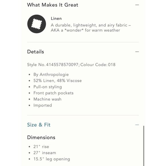 NWT Size S - Anthropologie Linen floral Jumpsuit (NWT US$ 118) - Picture 15 of 15